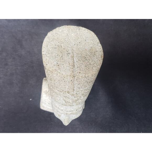 Ancient Egyptian Queen Nefertiti Bust Statue Heavy Granite Stone - Picture 8 of 13